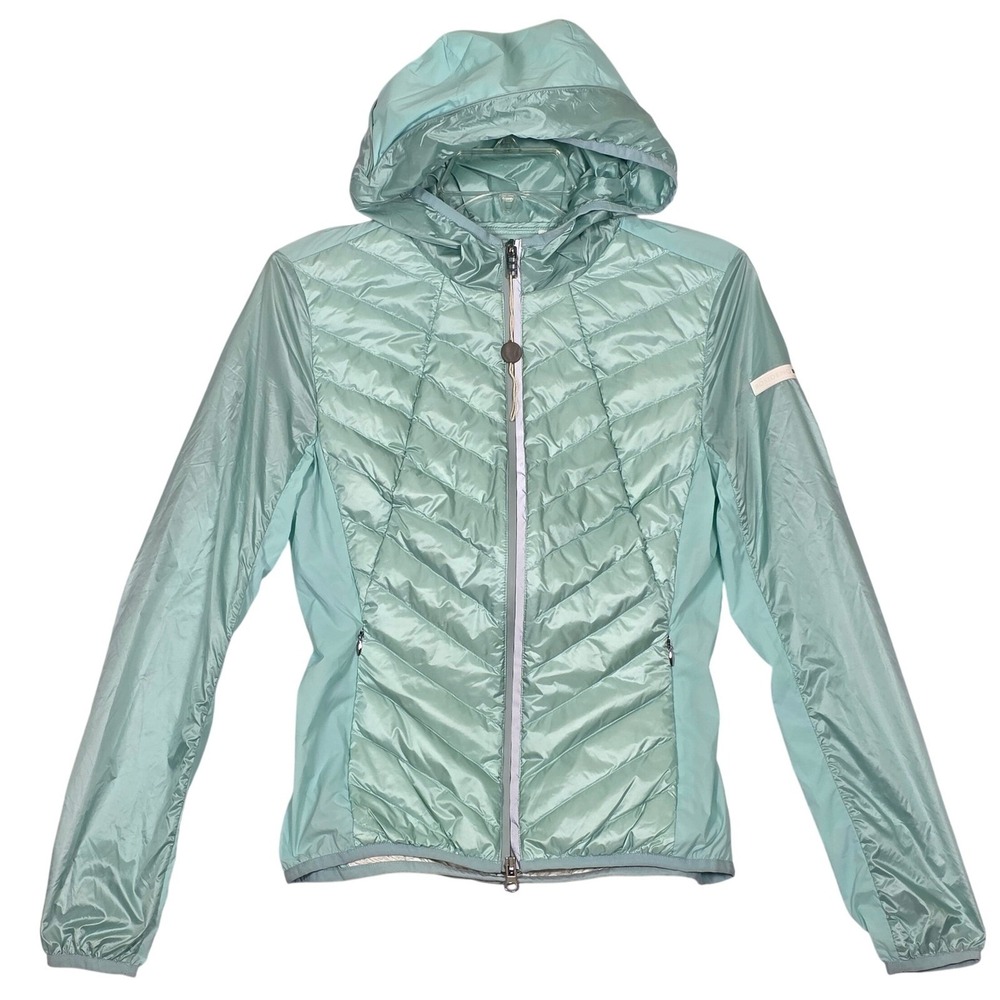 Bosideng Women's XS Hooded Puffer Jacket Lightweight Down Fill Mint Green NWOT